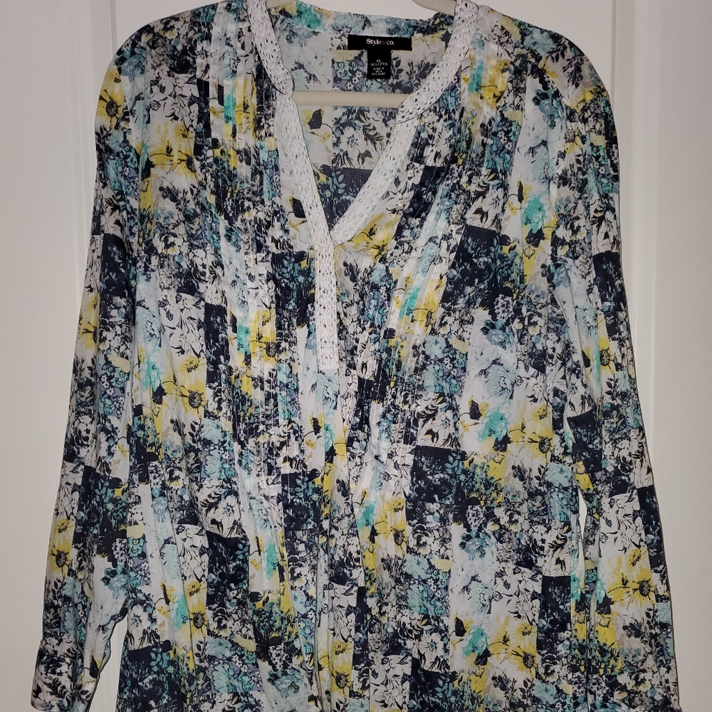 Style & Co XL Floral Print Women's Top